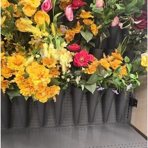 Floral Pegboard Vases Plastic Flower Sconce Lot Of 10 Gray Peg Board Vase